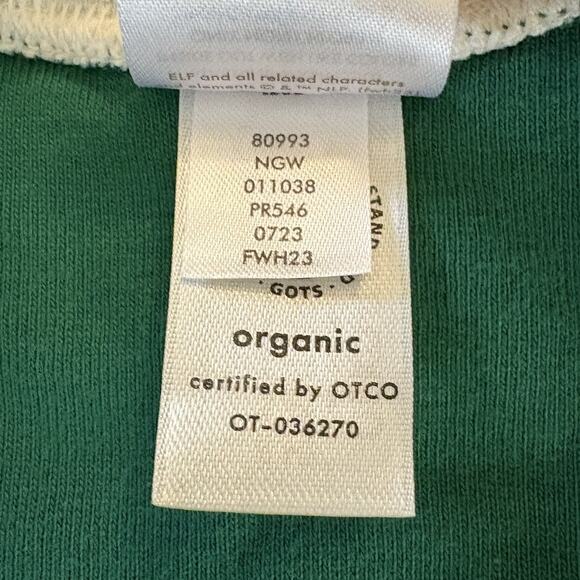 Hanna Andersson Sz 0-3 Mo (50cm) 100% Organic Cotton Zip Up One-Piece Elf Pajama - Picture 9 of 10